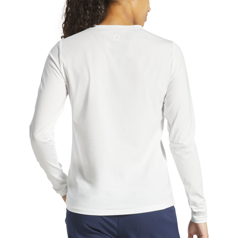 Long Sleeve Sun Protection Crew Neck Women - White