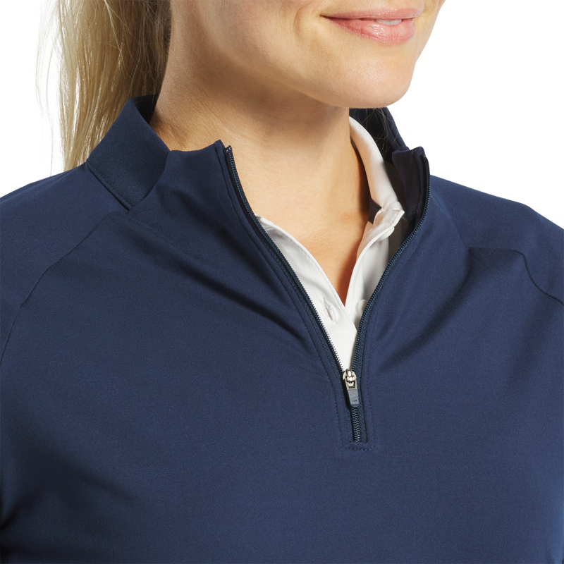 Space Dye Quarter-Zip Mid-Layer Women - Solid Navy