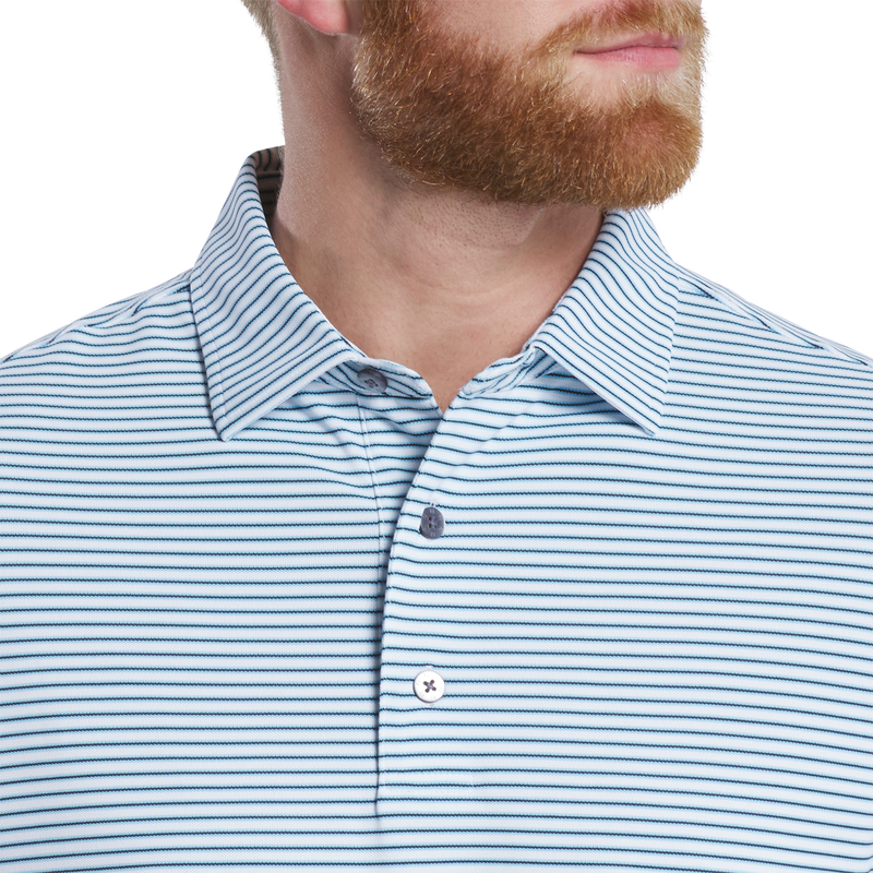 Multi-Stripe Pique - White / Light Blue / Navy