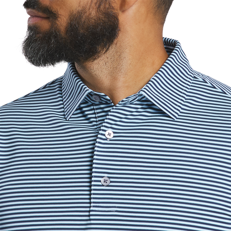 Multi-Stripe Pique - Navy / Light Blue / White
