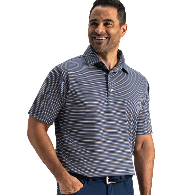 Multi-Stripe Pique - Charcoal / Black / White