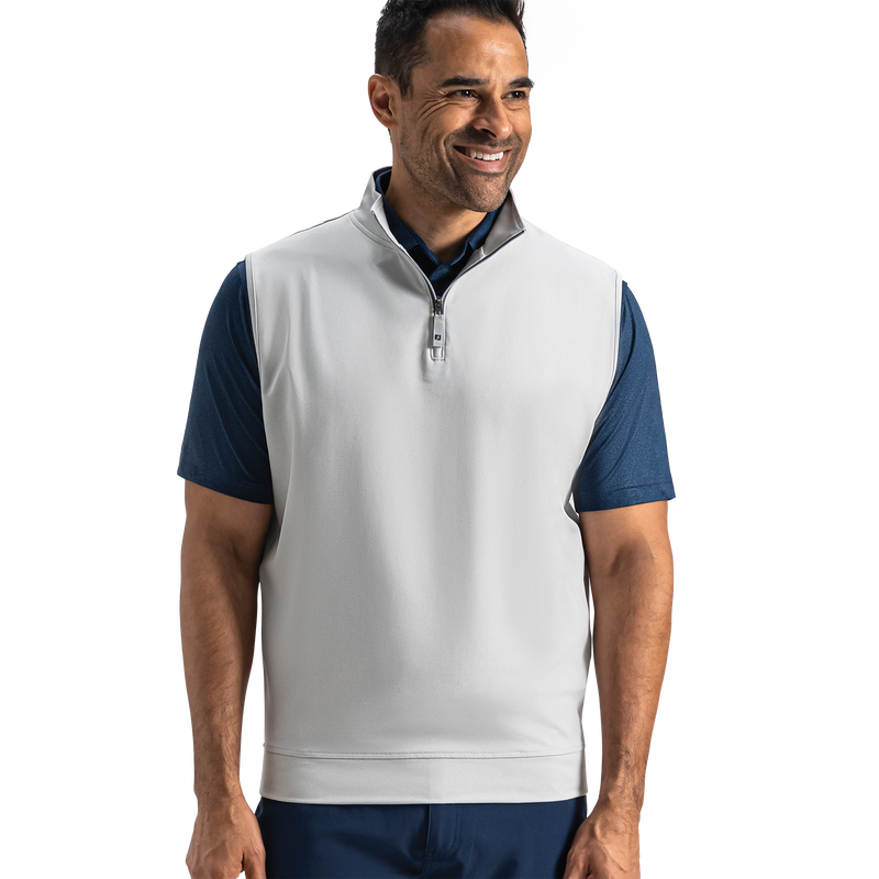Approach Quarter-Zip Vest - Heather Grey