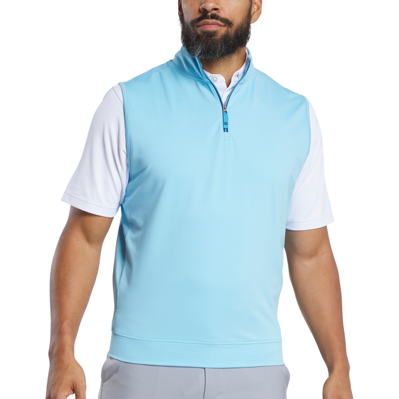 Approach Quarter-Zip Vest - Light Blue