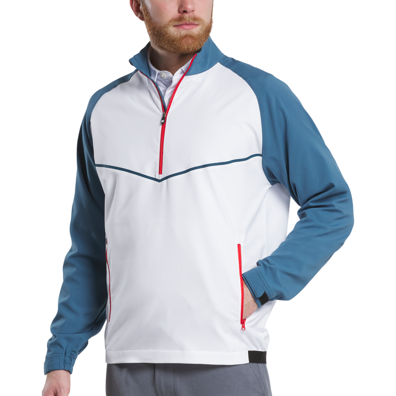 Zephyr Windshirt - Denim / White