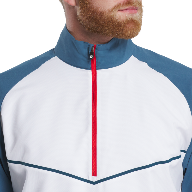 Zephyr Windshirt - Denim / White