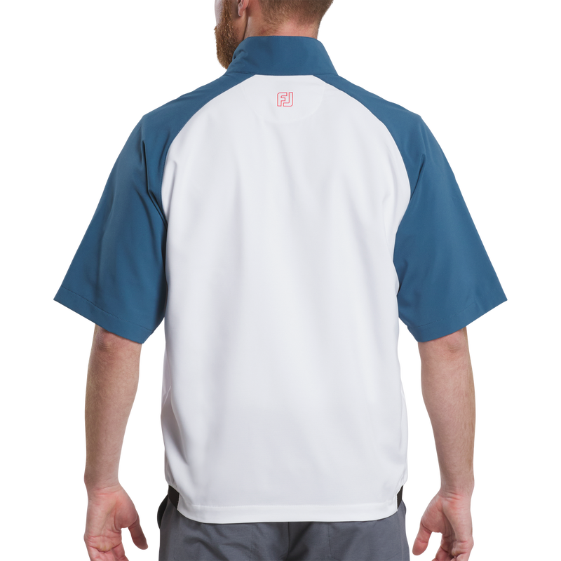 Zephyr Short Sleeve Windshirt - Denim / White