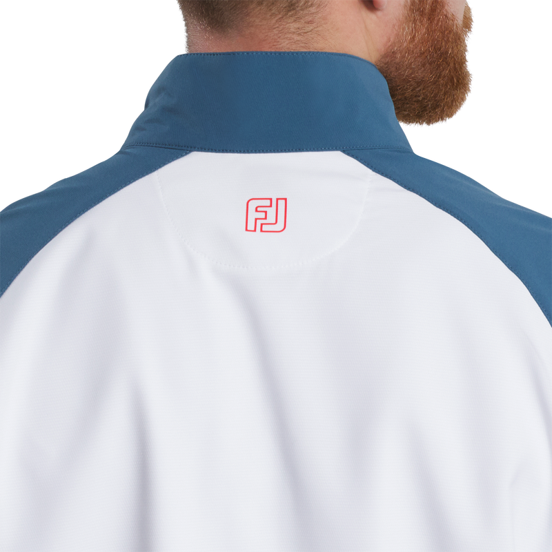 Zephyr Short Sleeve Windshirt - Denim / White