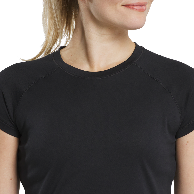 Short Sleeve Crew Neck Women (Women's) - Black
