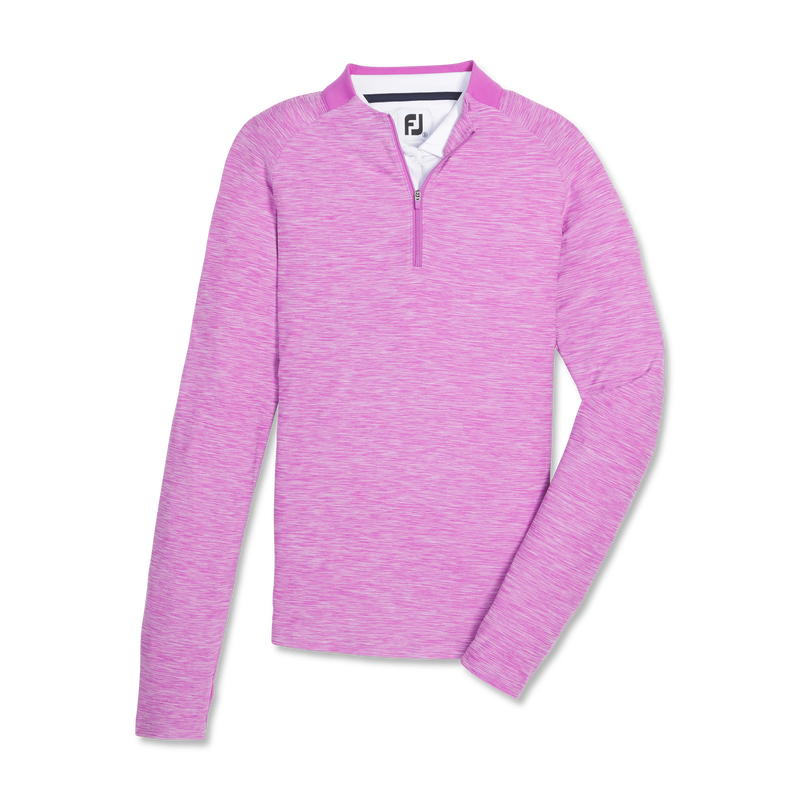 Space Dye Quarter-Zip Mid-Layer Women - Berry