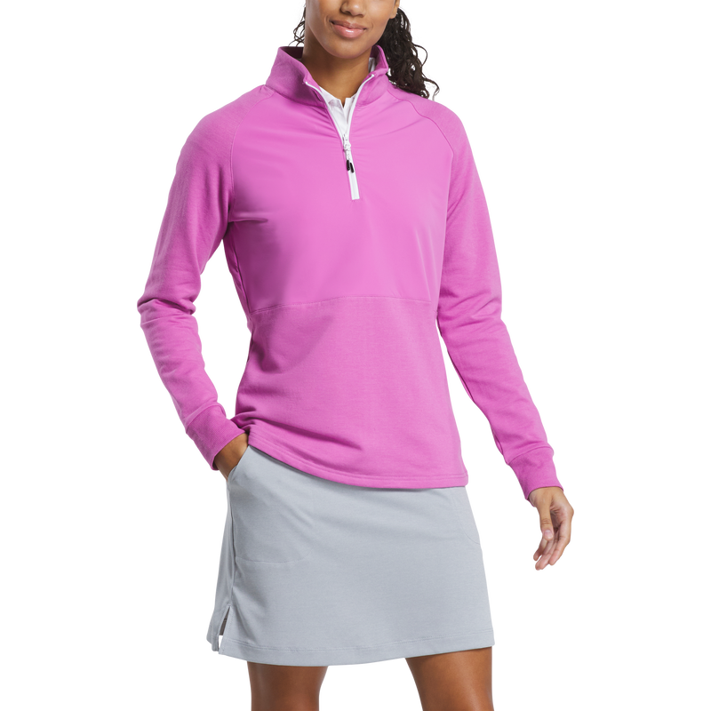 Hybrid Quarter-Zip Women - Berry