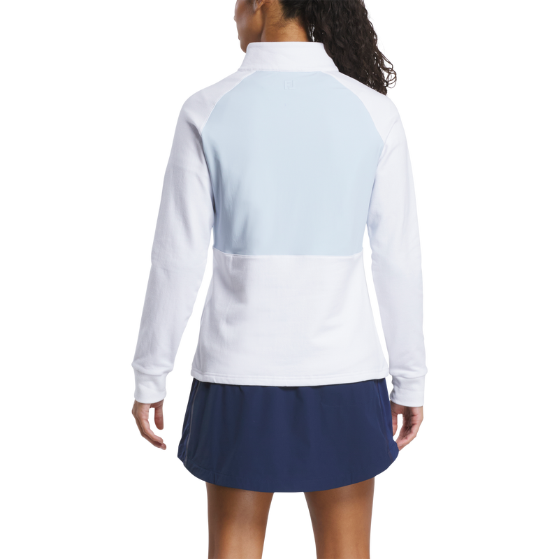 Hybrid Quarter-Zip Women - White / Skyway