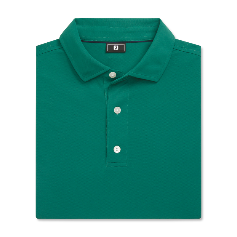 Performance Stretch Pique Solid Self Collar - Hunter Green