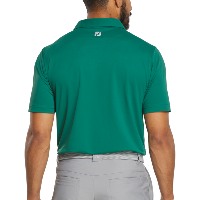Performance Stretch Pique Solid Self Collar - Hunter Green