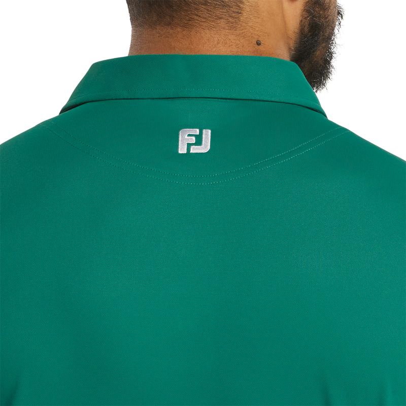 Performance Stretch Pique Solid Self Collar - Hunter Green