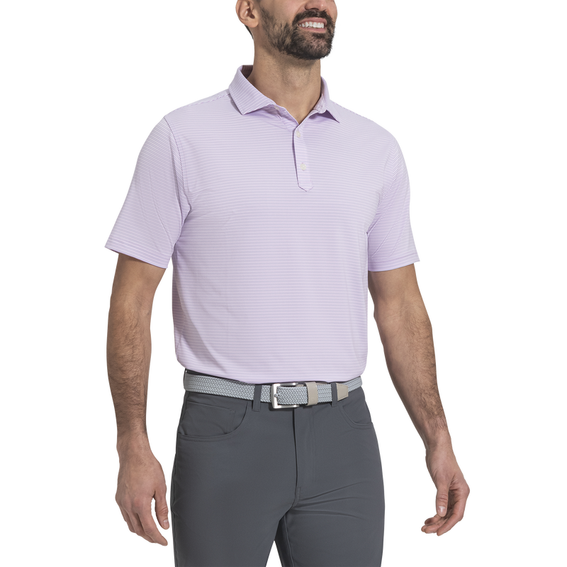 Smooth Stripe Lisle - Orchid / Ice Water / White