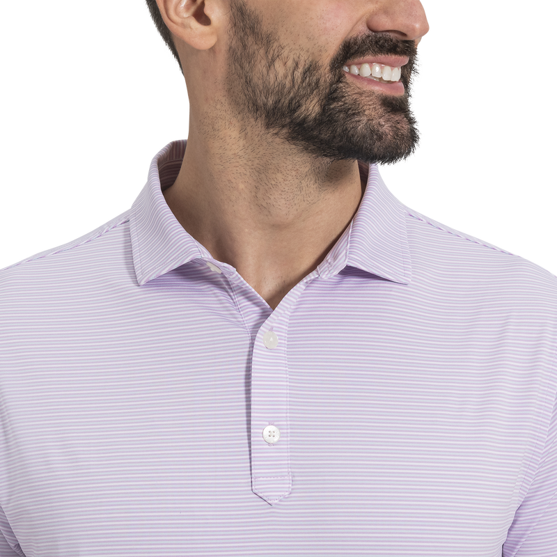 Smooth Stripe Lisle - Orchid / Ice Water / White