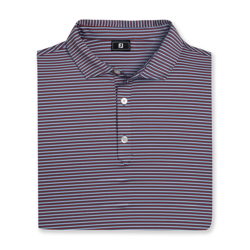 Smooth Stripe Lisle - Slate / Nantucket / White
