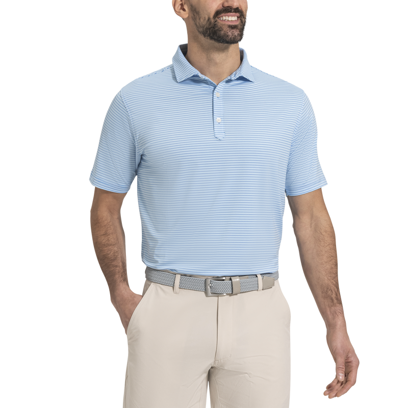 Smooth Stripe Lisle - White / Blue / Light Blue