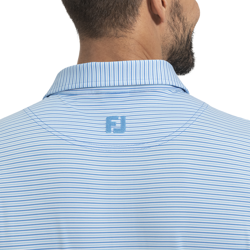 Smooth Stripe Lisle - White / Blue / Light Blue