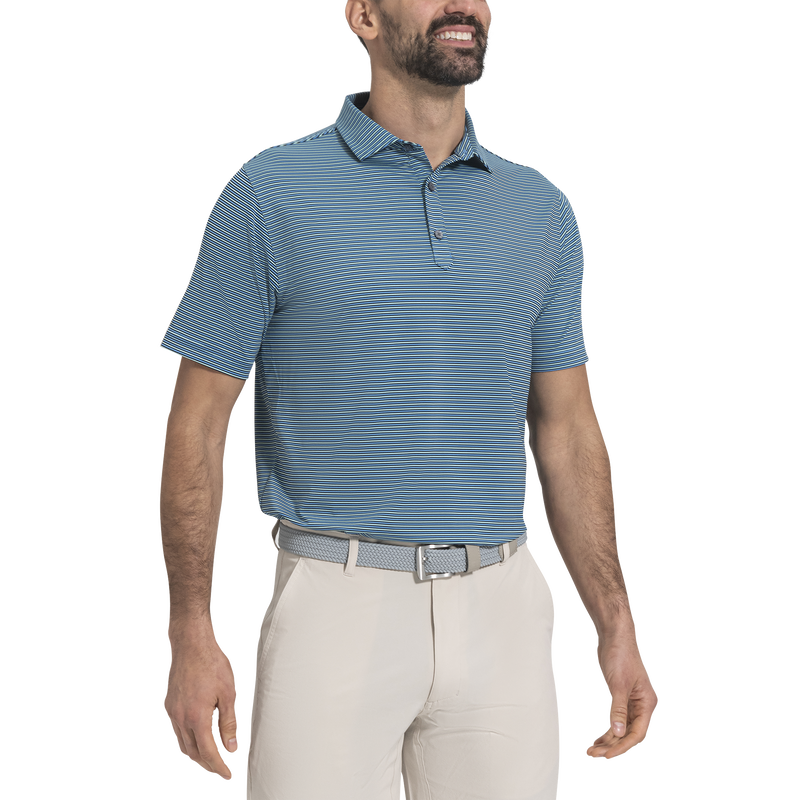 Smooth Stripe Lisle - Navy / Mint / Blue