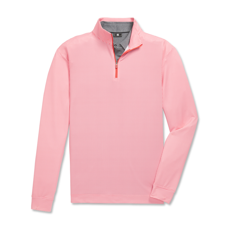 Houndstooth Geo Mid-Layer - Nantucket Red / White