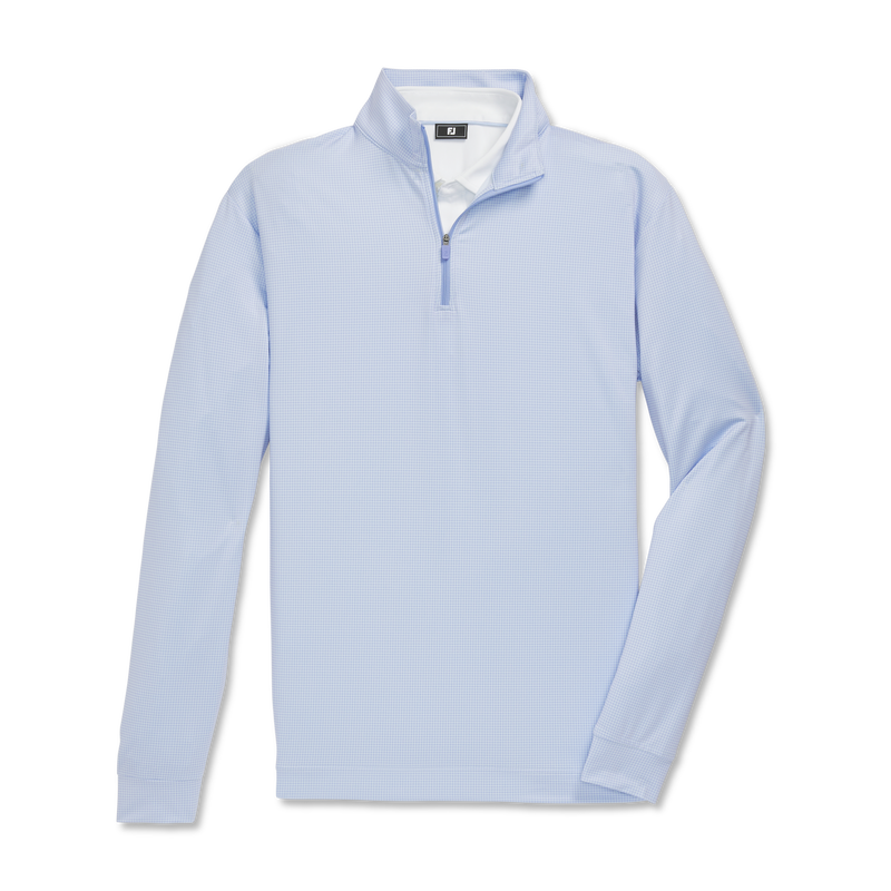 Houndstooth Geo Mid-Layer - Periwinkle / Ice Water