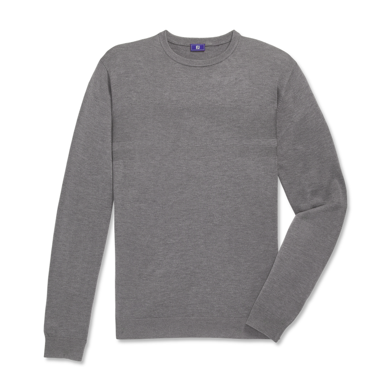 Tonal Block Crewneck Sweater - Heather Charcoal