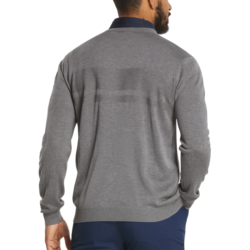 Tonal Block Crewneck Sweater - Heather Charcoal