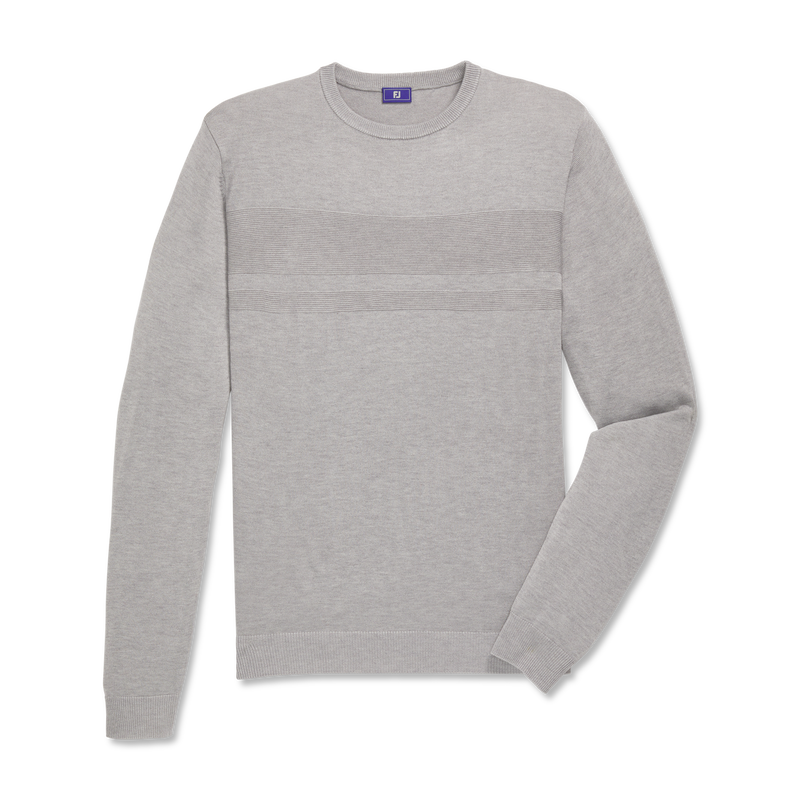 Tonal Block Crewneck Sweater - Heather Grey