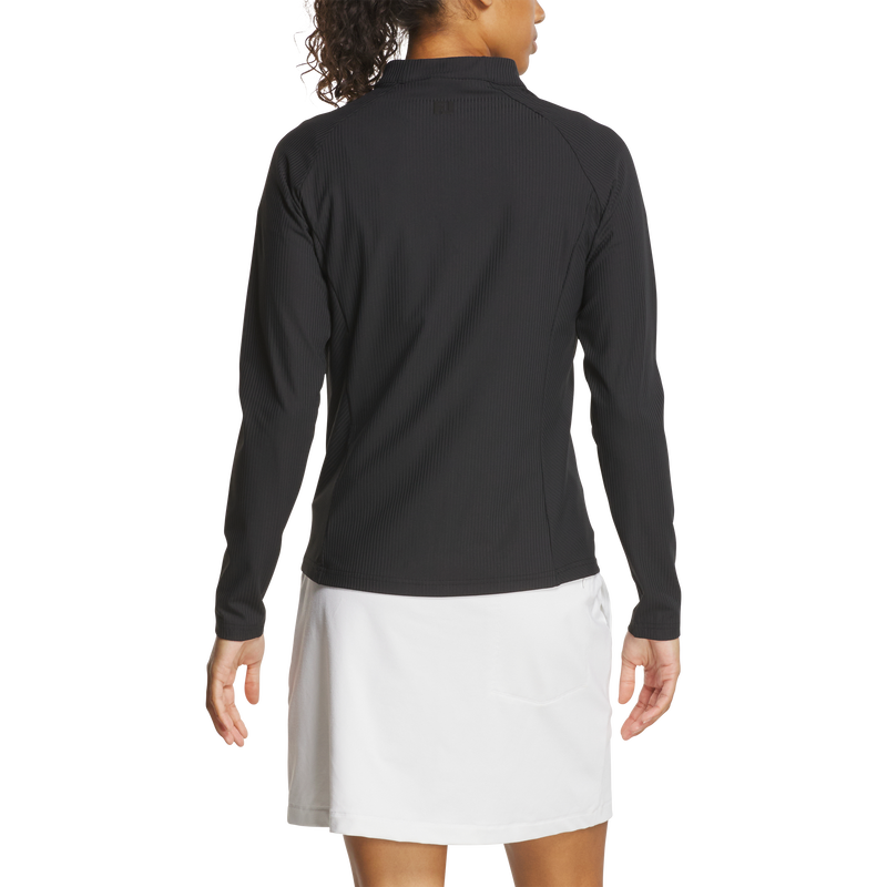 Rib Full-Zip Jacket Women - Black