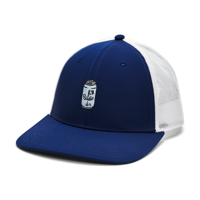 Motif Mesh Trucker Hat - Navy / Birdie Juice Logo