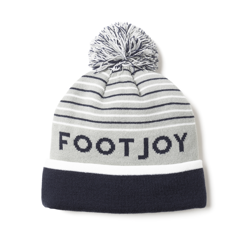 Striped Pom Pom - Grey