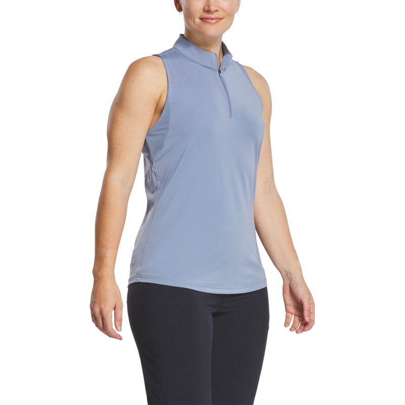 Space Dye Racerback Tank Women - Blue Stone