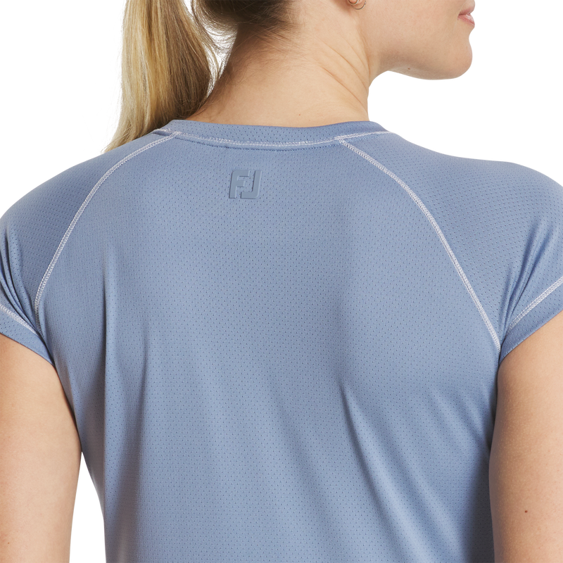 Short Sleeve Crew Neck Women (Women's) - Blue Stone