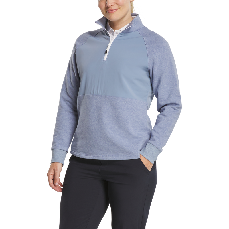 Hybrid Quarter-Zip Women - Blue Stone