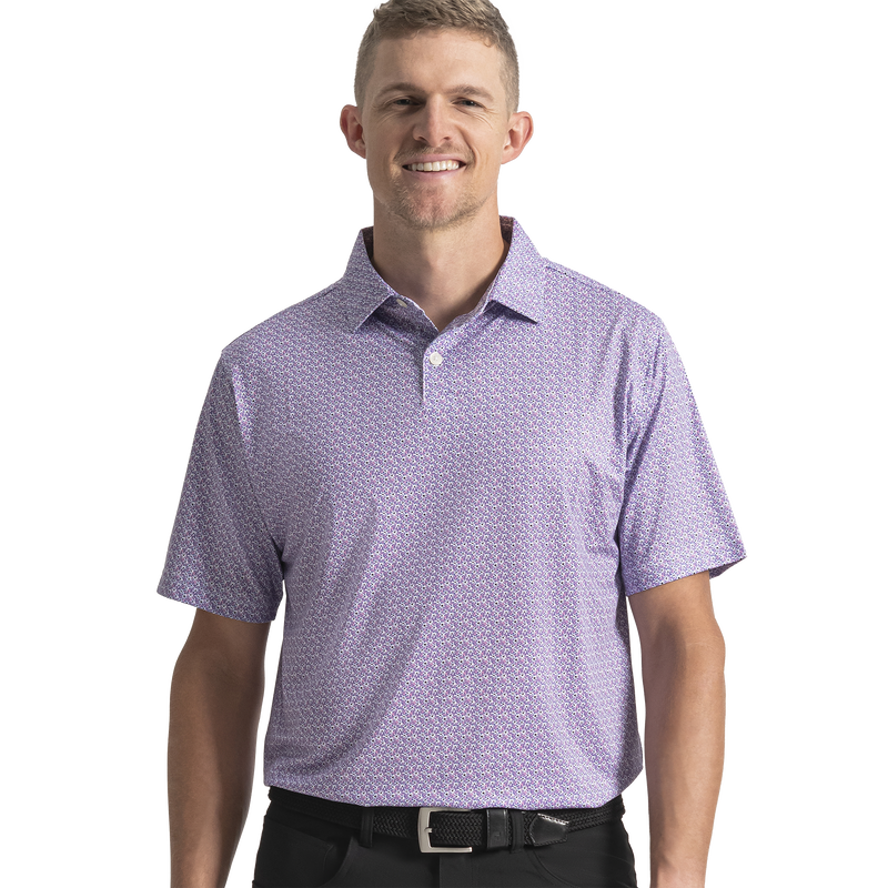 Floral Mark Lisle - Vivid Violet / Pink Pop / White