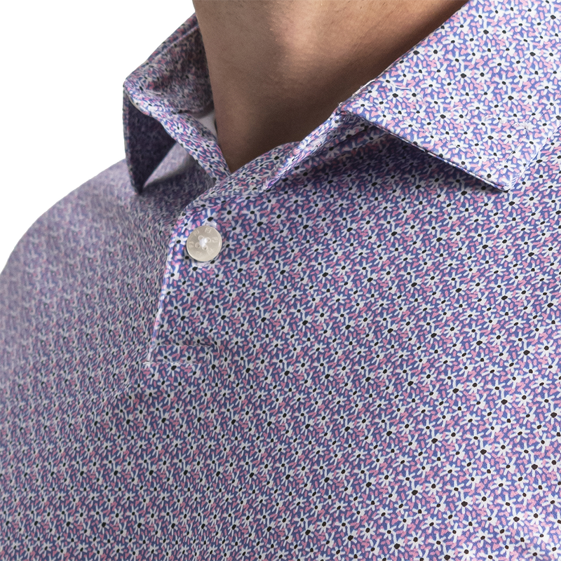 Floral Mark Lisle - Vivid Violet / Pink Pop / White