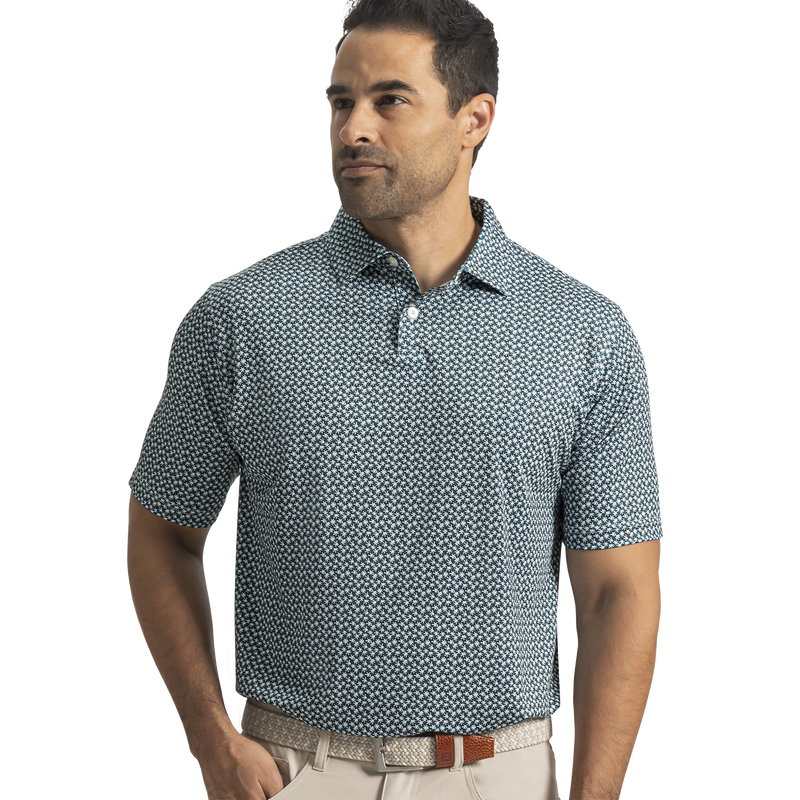 Floral Mark Lisle - Navy / Field Green / White