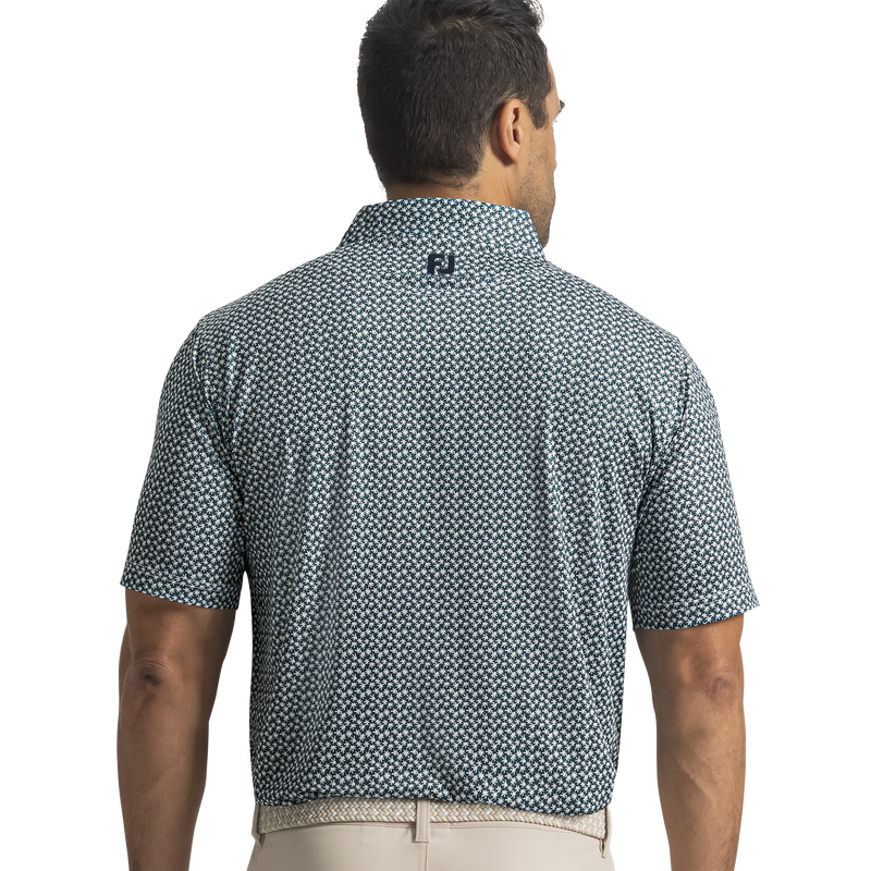 Floral Mark Lisle - Navy / Field Green / White