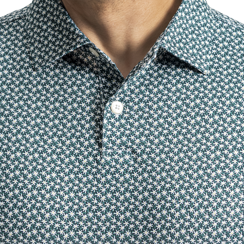 Floral Mark Lisle - Navy / Field Green / White