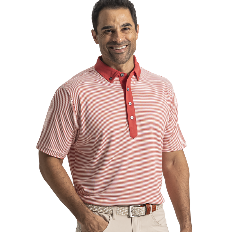 Feeder Stripe Pique - Nantucket Red / White