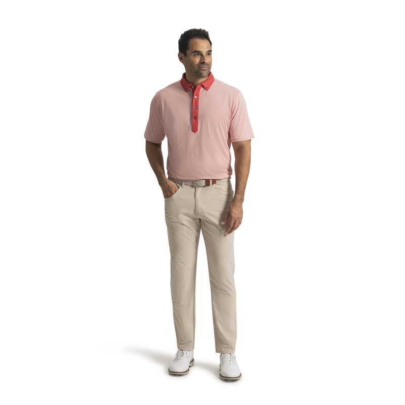 Feeder Stripe Pique - Nantucket Red / White