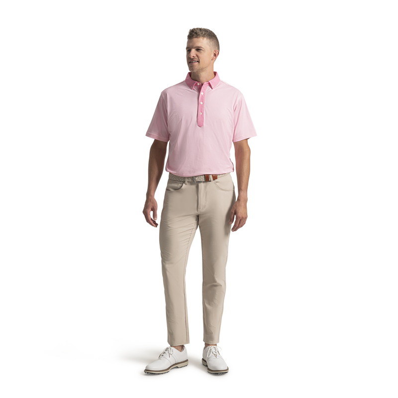 Feeder Stripe Pique - Pink Pop / White