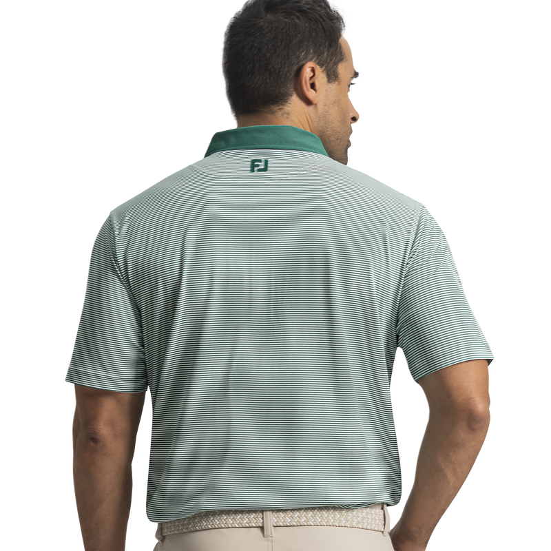 Feeder Stripe Pique - Field Green / White