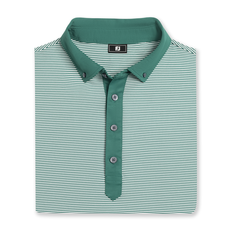 Feeder Stripe Pique - Field Green / White