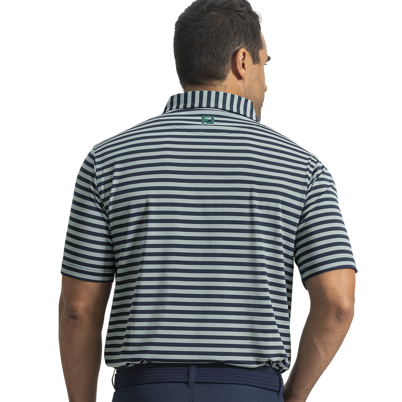 Pinstripe Cluster Stripe Lisle - Navy / Field Green / White