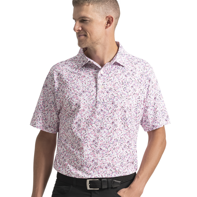Watercolor Floral Pique - White / Pink Pop / Vivid Violet