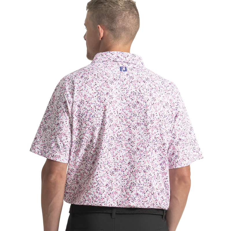 Watercolor Floral Pique - White / Pink Pop / Vivid Violet