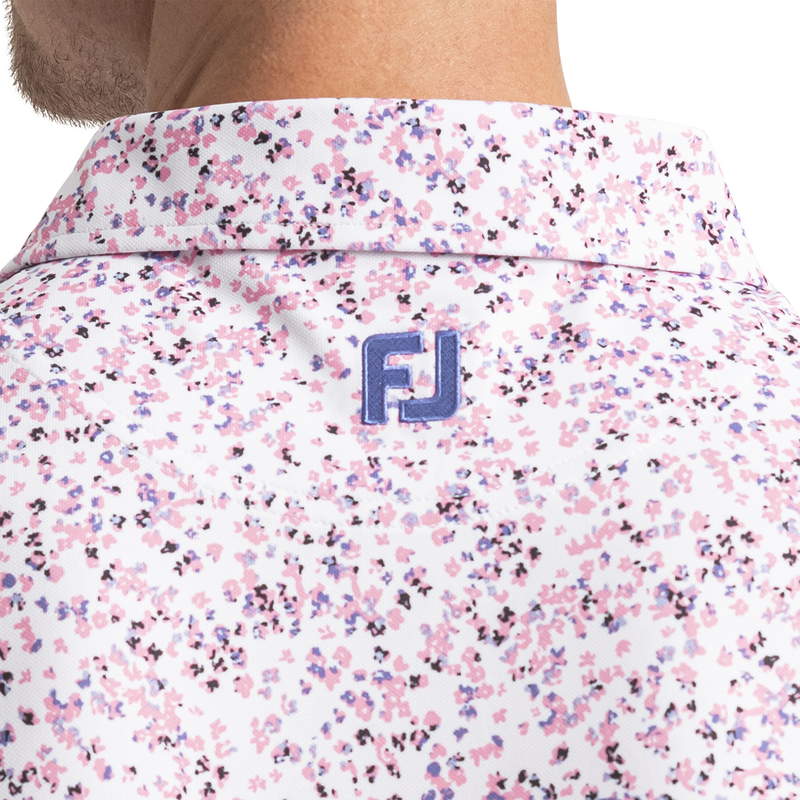 Watercolor Floral Pique - White / Pink Pop / Vivid Violet