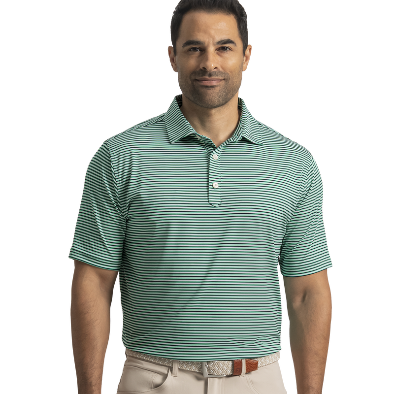 Smooth Stripe Lisle - Spearmint / White / Navy